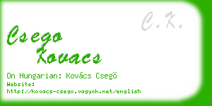 csego kovacs business card